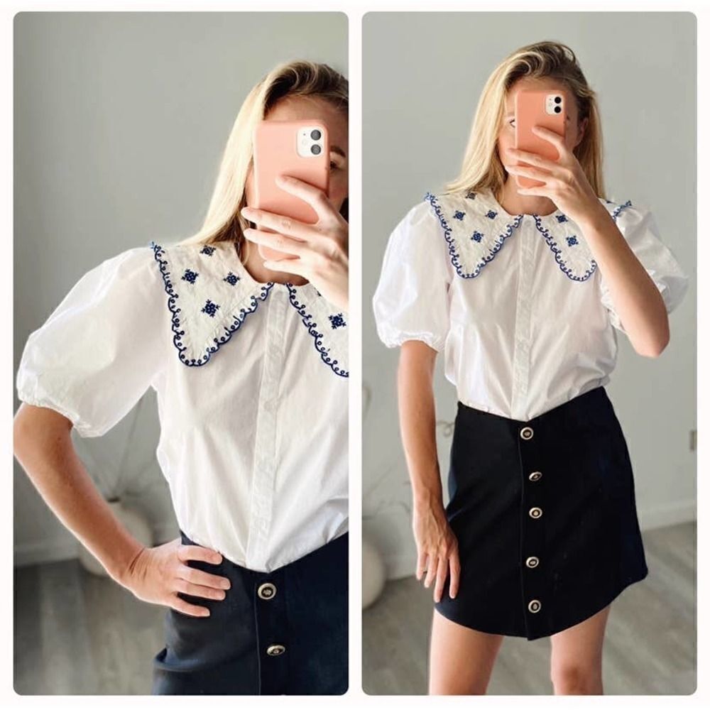 Zara Black Buttoned Mini Skirt - Picture 3 of 7